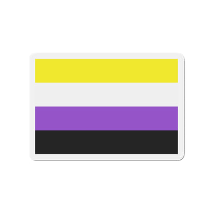 Nonbinary Pride Flag - Die-Cut Magnet-3" x 3"-The Sticker Space