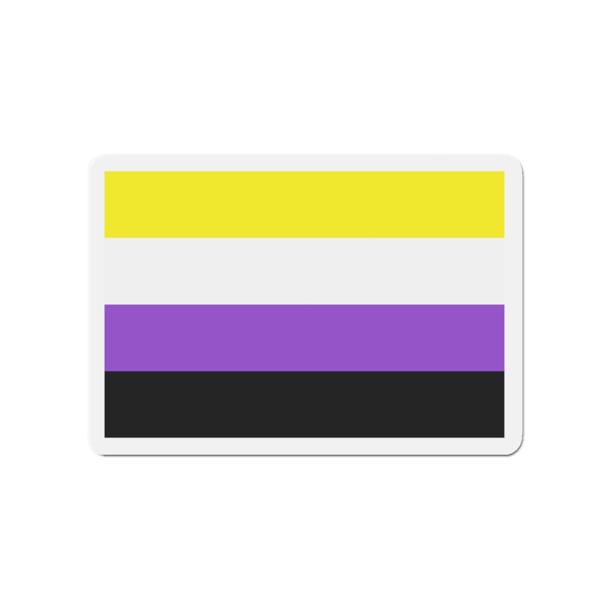 Nonbinary Pride Flag - Die-Cut Magnet-4" x 4"-The Sticker Space