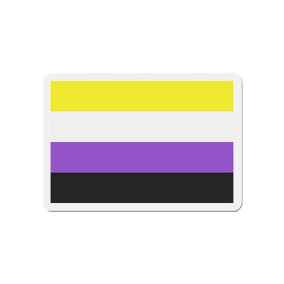 Nonbinary Pride Flag - Die-Cut Magnet-5" x 5"-The Sticker Space
