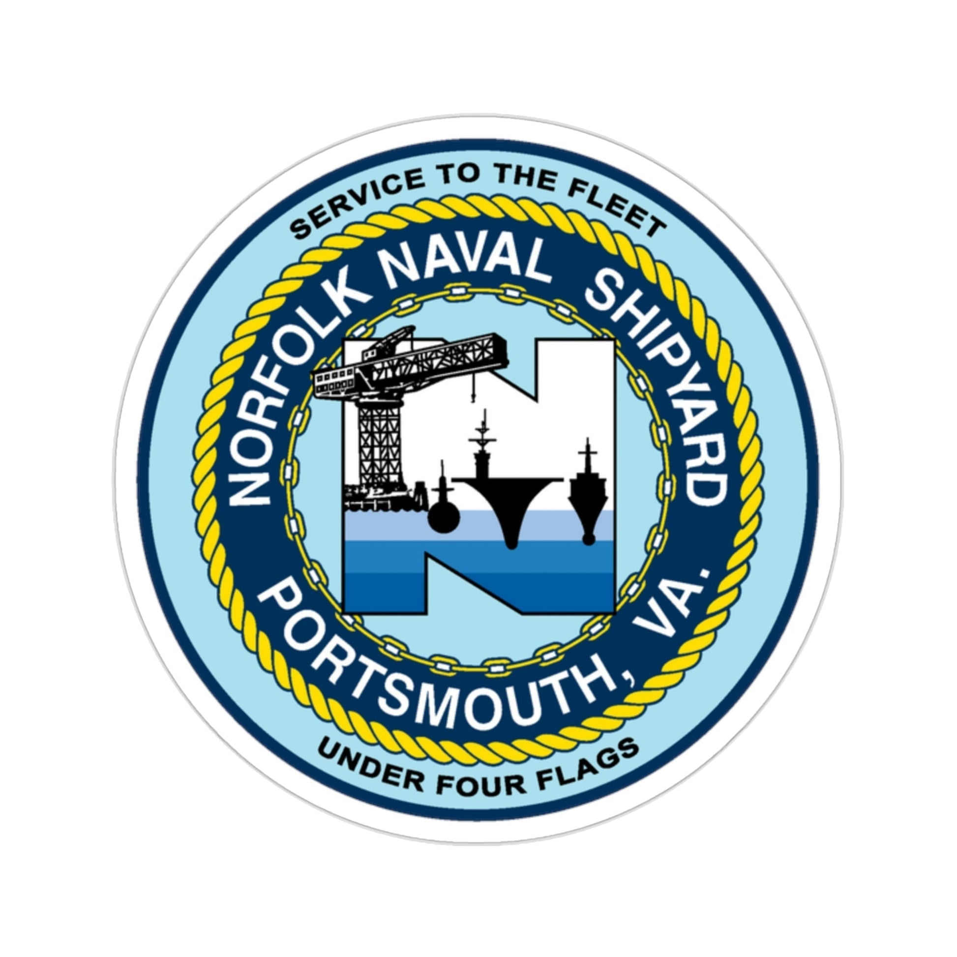 Norfolk Naval Shipyard Portsmouth VA (U.S. Navy) STICKER Vinyl Die-Cut Decal-2 Inch-The Sticker Space