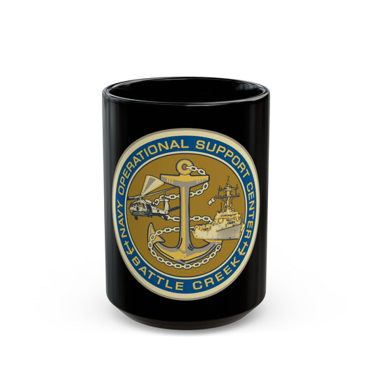 NOSC BC SHIELD (U.S. Navy) Black Coffee Mug-15oz-The Sticker Space