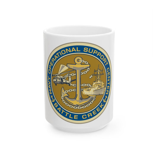 NOSC BC SHIELD (U.S. Navy) White Coffee Mug-15oz-The Sticker Space