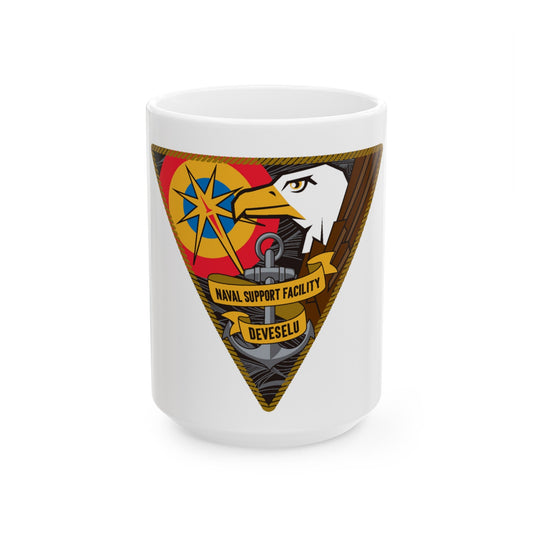 NSF DEVESELU Romania (U.S. Navy) White Coffee Mug-15oz-The Sticker Space
