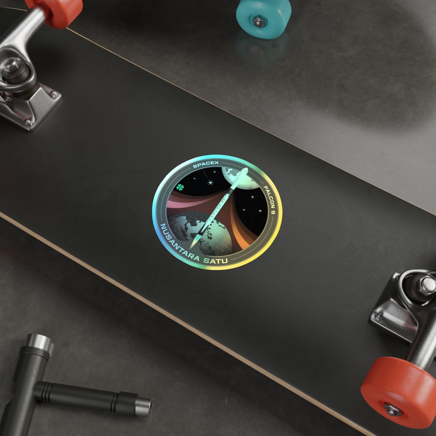 Nusantara Satu (SpaceX) Holographic STICKER Die-Cut Vinyl Decal-The Sticker Space