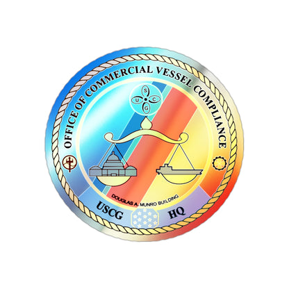 Office of Comm Vessel Cmplnce (U.S. Coast Guard) Holographic STICKER Die-Cut Vinyl Decal-2 Inch-The Sticker Space