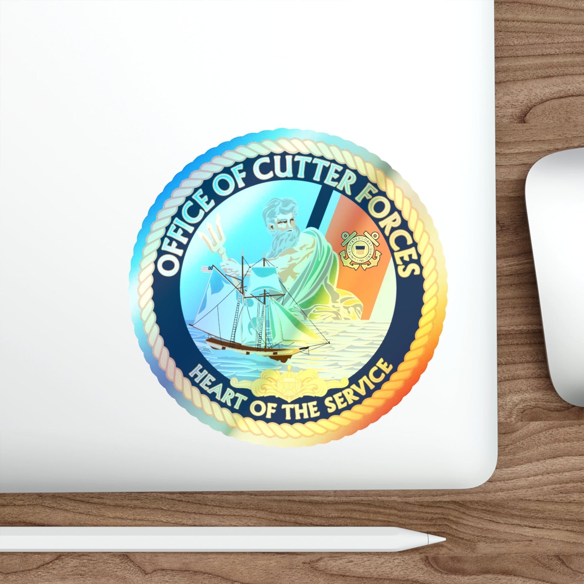 Office of Cutter Forces (U.S. Coast Guard) Holographic STICKER Die-Cut Vinyl Decal-The Sticker Space