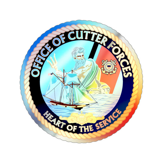 Office of Cutter Forces (U.S. Coast Guard) Holographic STICKER Die-Cut Vinyl Decal-6 Inch-The Sticker Space