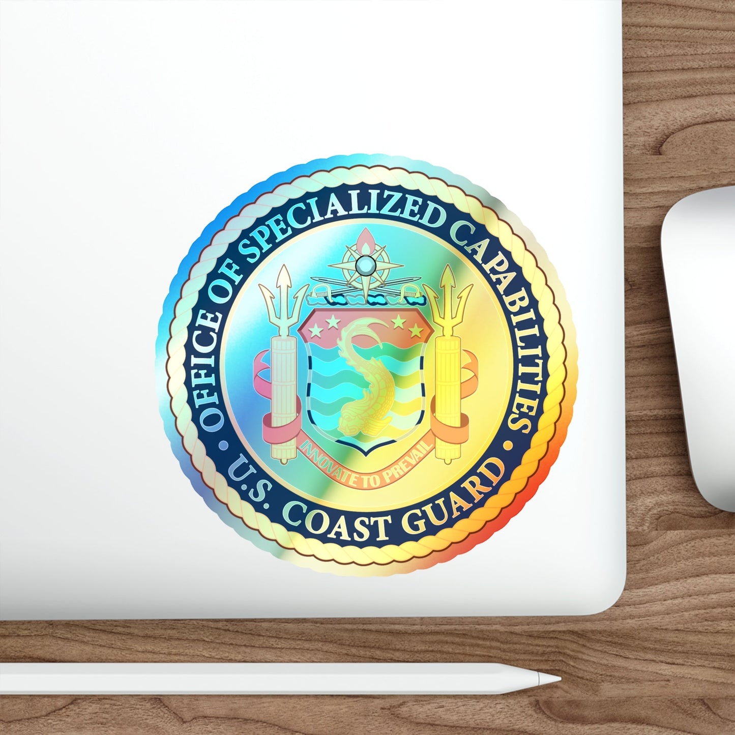 Office of Specialized Capabilities USCG (U.S. Coast Guard) Holographic STICKER Die-Cut Vinyl Decal-The Sticker Space