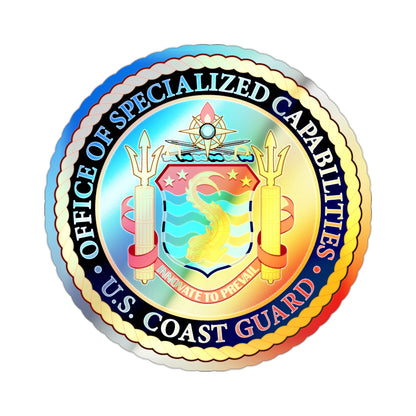 Office of Specialized Capabilities USCG (U.S. Coast Guard) Holographic STICKER Die-Cut Vinyl Decal-2 Inch-The Sticker Space