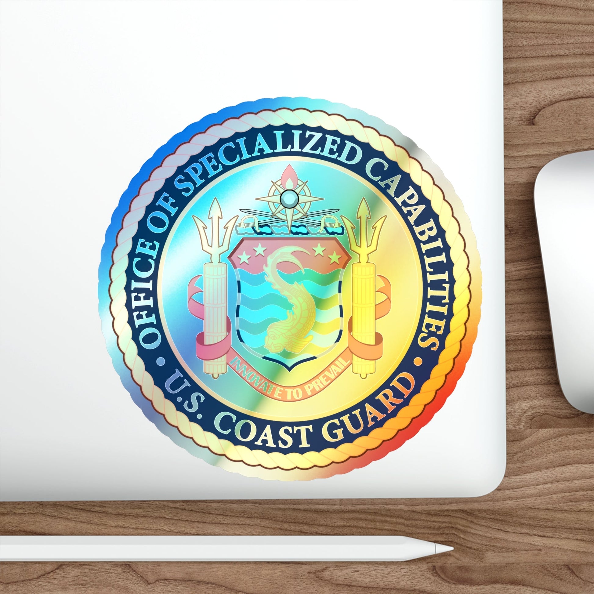 Office of Specialized Capabilities USCG (U.S. Coast Guard) Holographic STICKER Die-Cut Vinyl Decal-The Sticker Space