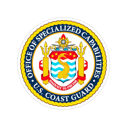 Office of Specialized Capabilities USCG (U.S. Coast Guard) Transparent STICKER Die-Cut Vinyl Decal-4 Inch-The Sticker Space