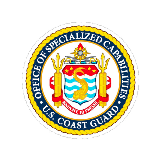 Office of Specialized Capabilities USCG (U.S. Coast Guard) Transparent STICKER Die-Cut Vinyl Decal-6 Inch-The Sticker Space