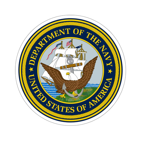 Official Seal of the Department of the Navy (U.S. Navy) STICKER Vinyl Die-Cut Decal-6 Inch-The Sticker Space