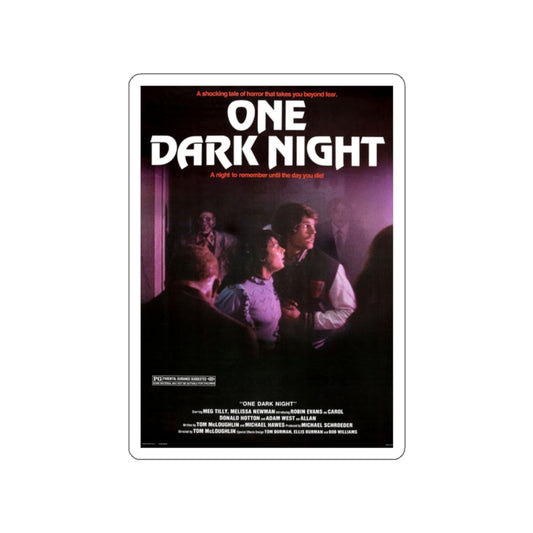 ONE DARK NIGHT 1982 Movie Poster STICKER Vinyl Die-Cut Decal-White-The Sticker Space