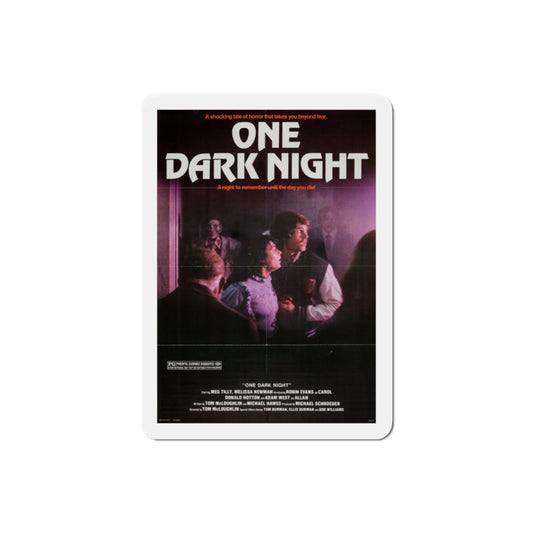 One Dark Night 1983 Movie Poster Die-Cut Magnet-2" x 2"-The Sticker Space