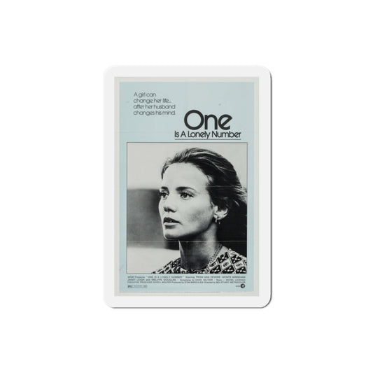 One Is a Lonely Number 1972 Movie Poster Die-Cut Magnet-2 Inch-The Sticker Space
