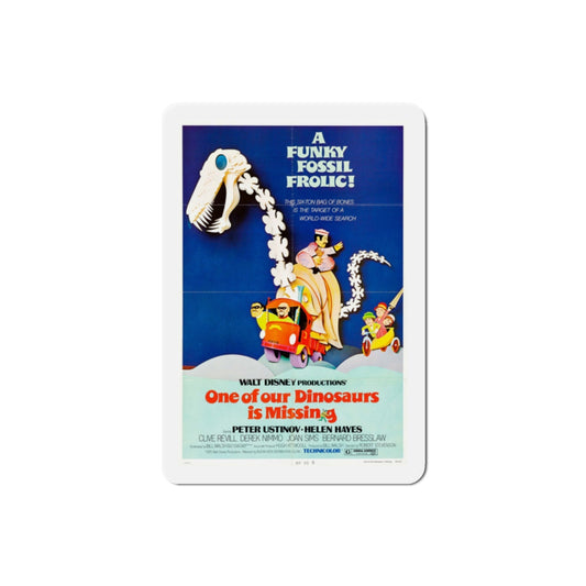 One of Our Dinosaurs Is Missing 1975 Movie Poster Die-Cut Magnet-2 Inch-The Sticker Space