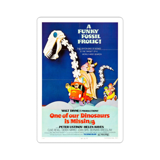 One of Our Dinosaurs Is Missing 1975 Movie Poster STICKER Vinyl Die-Cut Decal-2 Inch-The Sticker Space