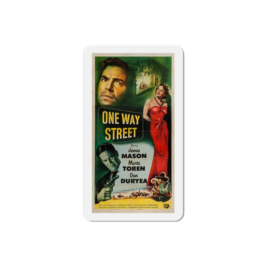One Way Street 1950 Movie Poster Die-Cut Magnet-2 Inch-The Sticker Space