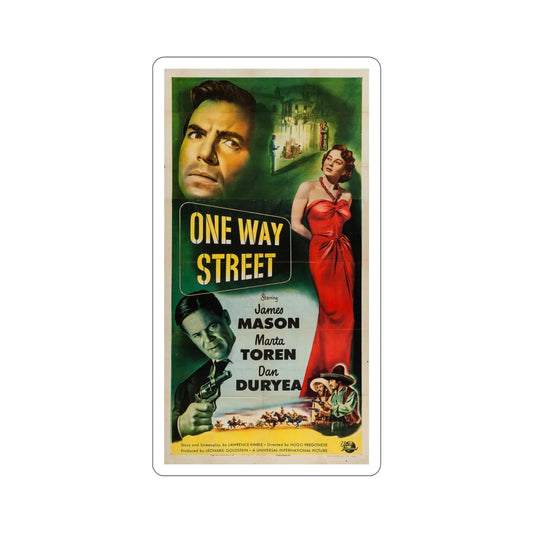 One Way Street 1950 Movie Poster STICKER Vinyl Die-Cut Decal-6 Inch-The Sticker Space