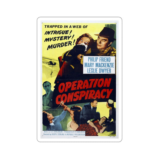 Operation Conspiracy aka Cloak Without Dagger 1956 Movie Poster STICKER Vinyl Die-Cut Decal-6 Inch-The Sticker Space