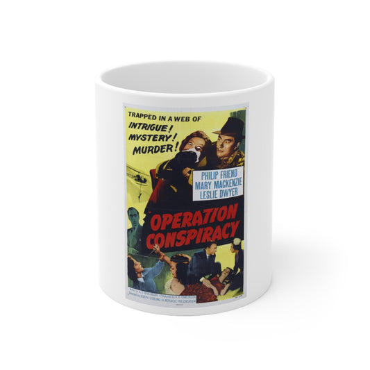 Operation Conspiracy aka Cloak Without Dagger 1956 Movie Poster - White Coffee Cup 11oz-11oz-The Sticker Space