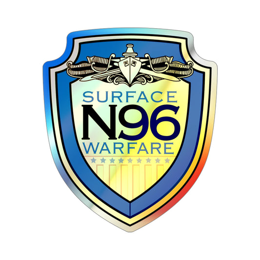 OPNAV N96 Surface Warfare N96 (U.S. Navy) Holographic STICKER Die-Cut Vinyl Decal-6 Inch-The Sticker Space