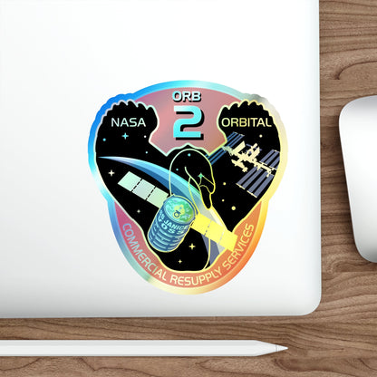 Orbital Sciences CRS Flight 2 (SpaceX) Holographic STICKER Die-Cut Vinyl Decal-The Sticker Space