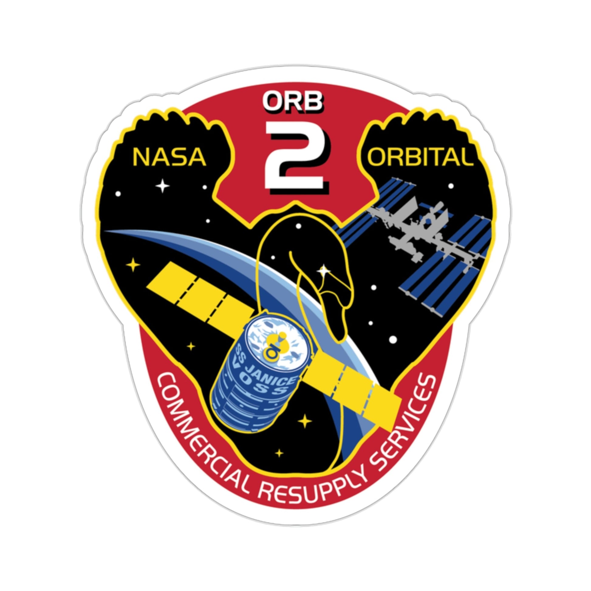Orbital Sciences CRS Flight 2 (SpaceX) STICKER Vinyl Die-Cut Decal-2 Inch-The Sticker Space