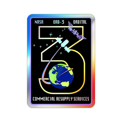 Orbital Sciences CRS Flight 3 (SpaceX) Holographic STICKER Die-Cut Vinyl Decal-3 Inch-The Sticker Space