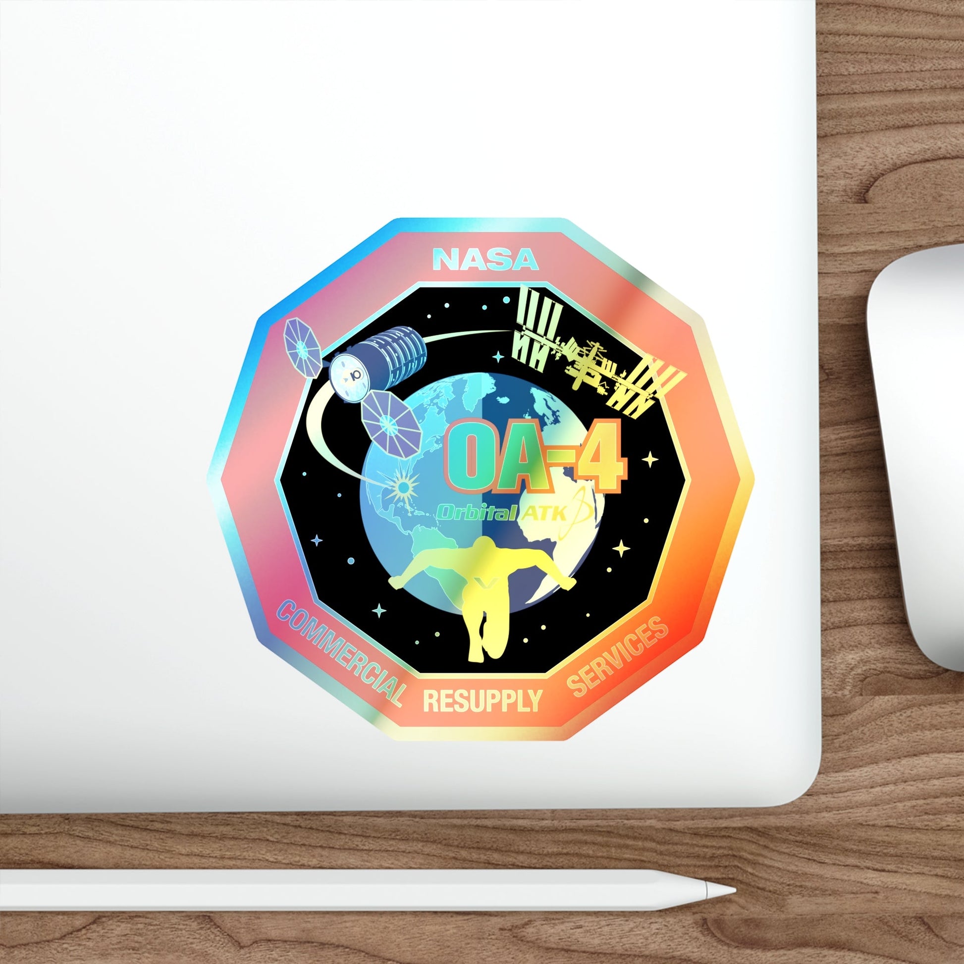 Orbital Sciences CRS Flight 4 (SpaceX) Holographic STICKER Die-Cut Vinyl Decal-The Sticker Space