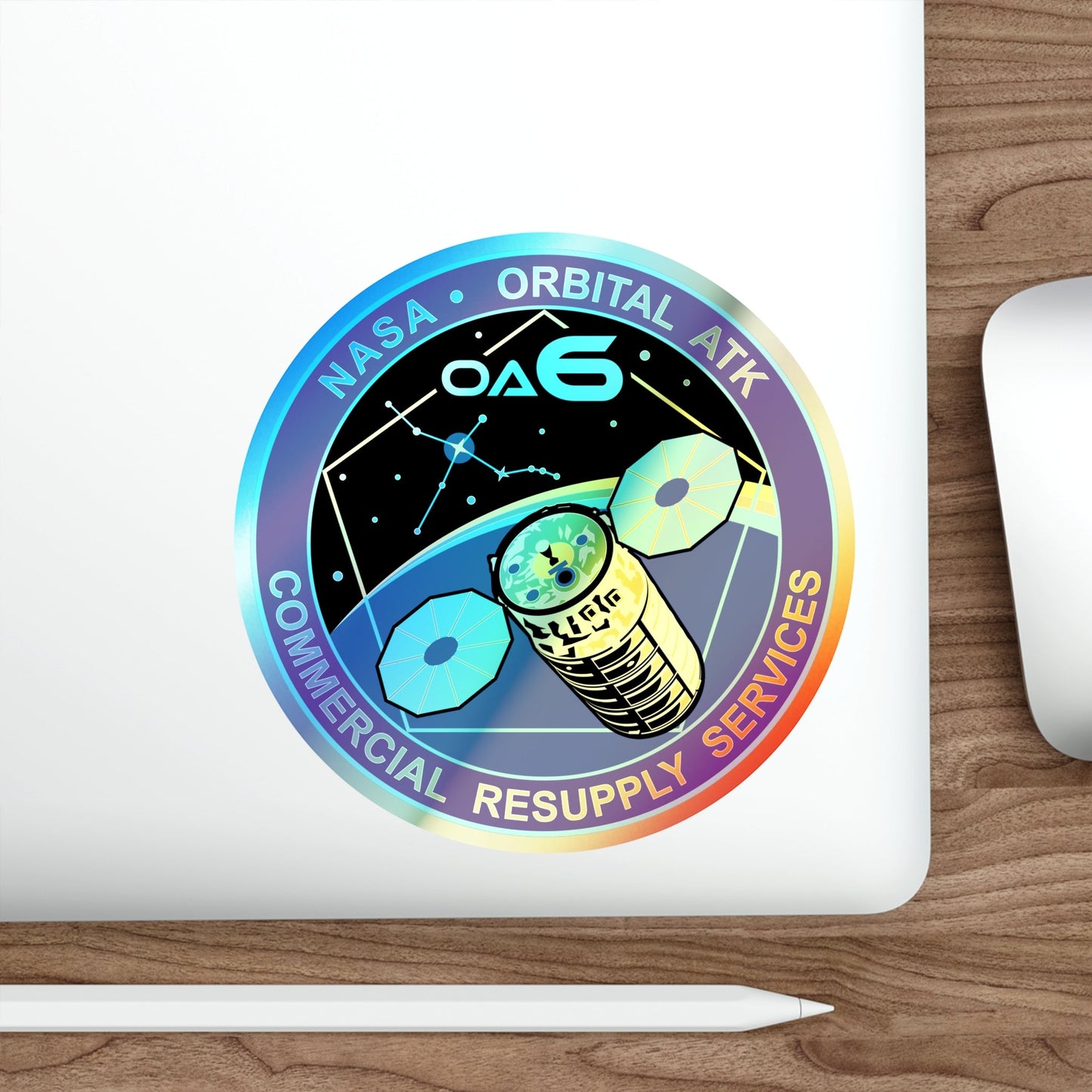 Orbital Sciences CRS Flight 6 (SpaceX) Holographic STICKER Die-Cut Vinyl Decal-The Sticker Space