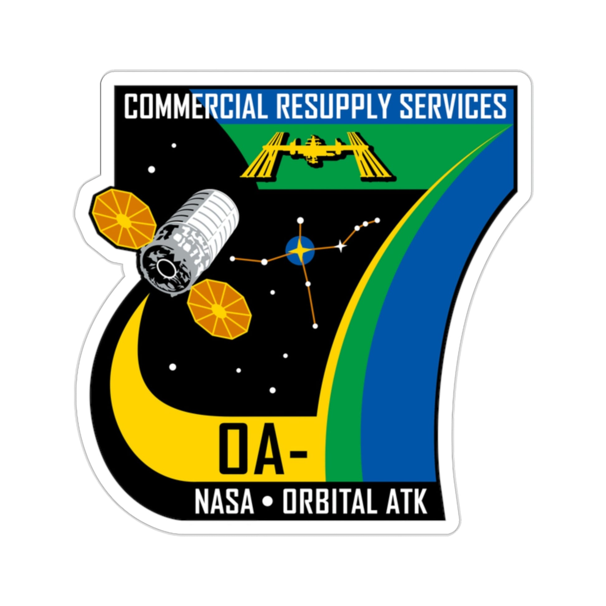 Orbital Sciences CRS Flight 7 (SpaceX) STICKER Vinyl Die-Cut Decal-2 Inch-The Sticker Space