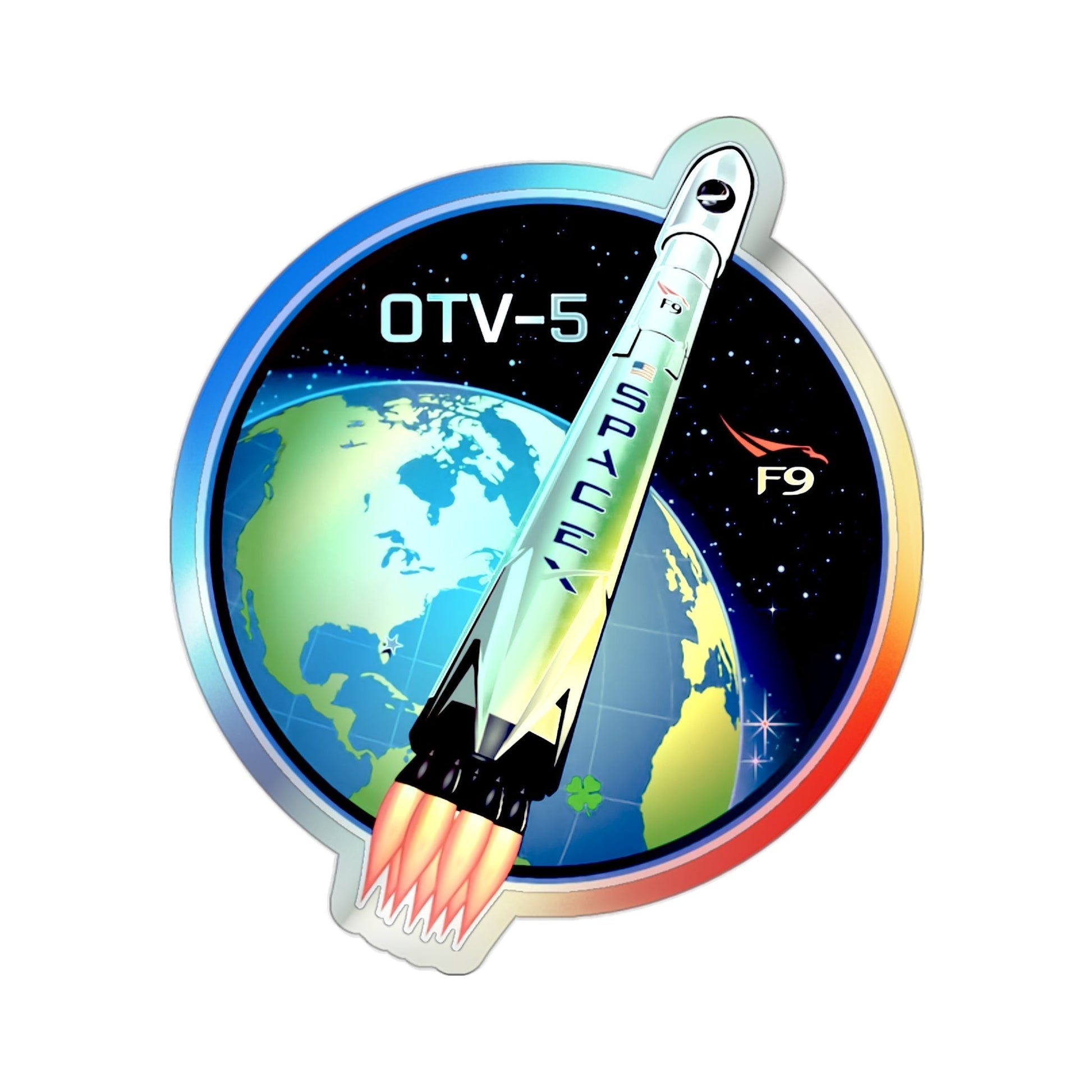 OTV-5 (SpaceX) Holographic STICKER Die-Cut Vinyl Decal-2 Inch-The Sticker Space