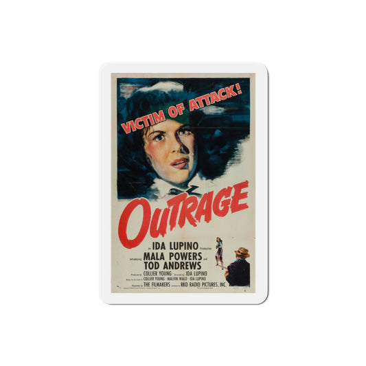 Outrage 1950 Movie Poster Die-Cut Magnet-2 Inch-The Sticker Space
