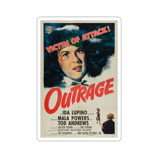 Outrage 1950 Movie Poster STICKER Vinyl Die-Cut Decal-6 Inch-The Sticker Space