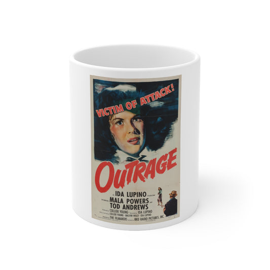 Outrage 1950 Movie Poster - White Coffee Cup 11oz-11oz-The Sticker Space