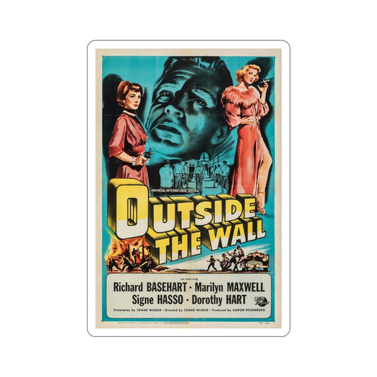 Outside the Wall 1950 Movie Poster STICKER Vinyl Die-Cut Decal-6 Inch-The Sticker Space