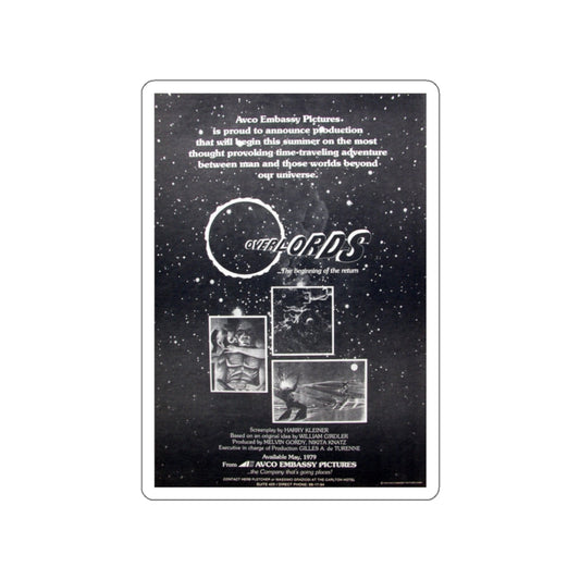 OVERLORDS 1979 Movie Poster STICKER Vinyl Die-Cut Decal-White-The Sticker Space