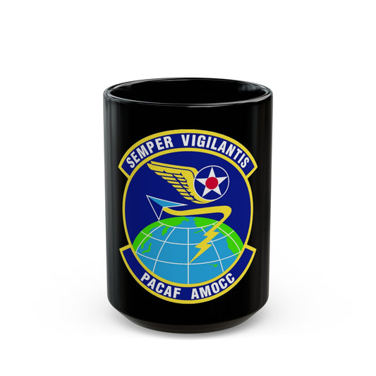 PACAF Air Mobility Operations Control Center (U.S. Air Force) Black Coffee Mug-15oz-The Sticker Space