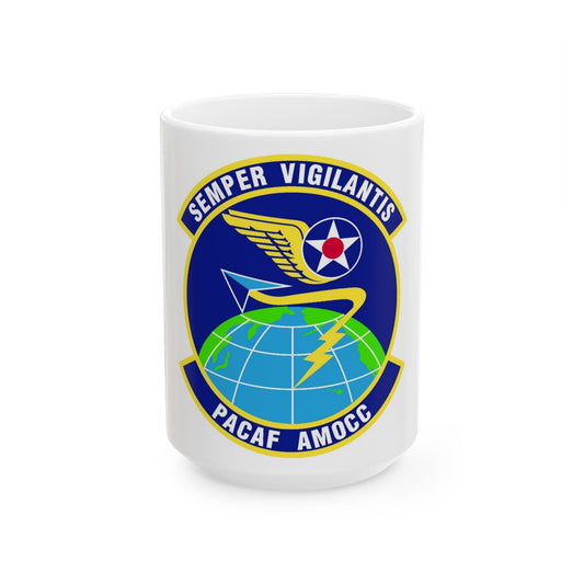 PACAF Air Mobility Operations Control Center (U.S. Air Force) White Coffee Mug-15oz-The Sticker Space
