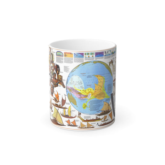 Pacific - Discoverers of the (1974) (Map) Color Changing Mug 11oz