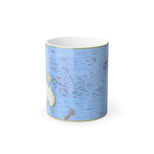 Pacific - Islands of the (1974) (Map) Color Changing Mug 11oz