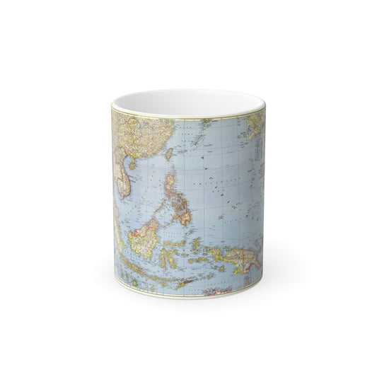 Pacific Islands - Southeast Asia (1944) (Map) Color Changing Mug 11oz