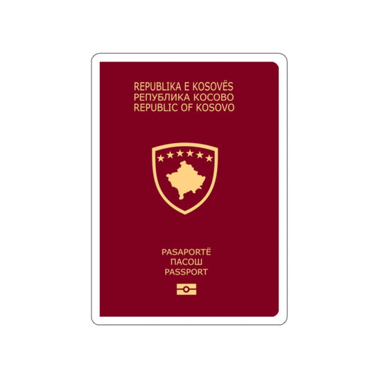Passport Of Kosovo STICKER Vinyl Die-Cut Decal-White-The Sticker Space