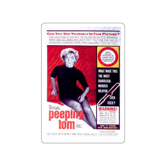 PEEPING TOM (2) 1960 Movie Poster STICKER Vinyl Die-Cut Decal-White-The Sticker Space