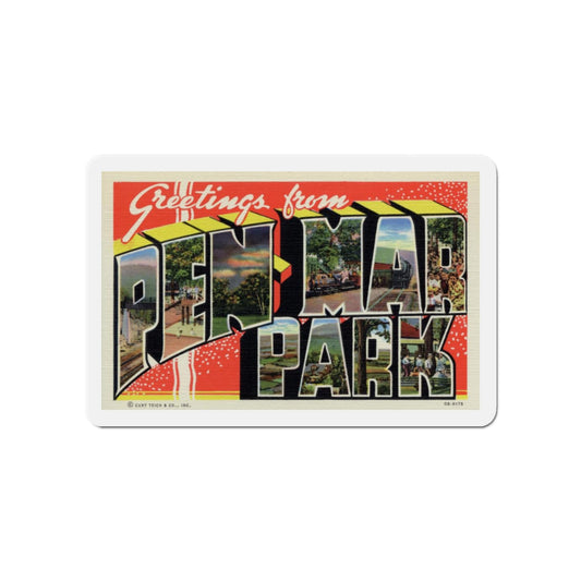 Pen Mar Park (Greeting Postcards) Die-Cut Magnet-6 × 6"-The Sticker Space