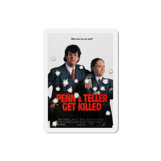 Penn & Teller Get Killed 1989 Movie Poster Die-Cut Magnet-2" x 2"-The Sticker Space