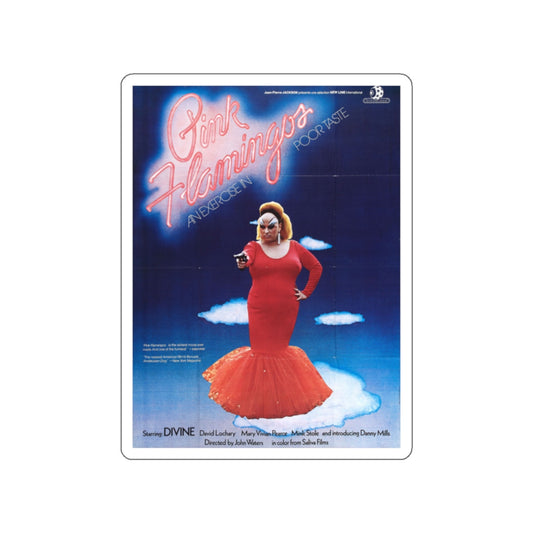 PINK FLAMINGOS 1972 Movie Poster STICKER Vinyl Die-Cut Decal-White-The Sticker Space