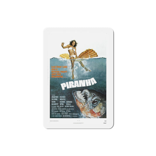 Piranha 1978 Movie Poster Die-Cut Magnet-2 Inch-The Sticker Space